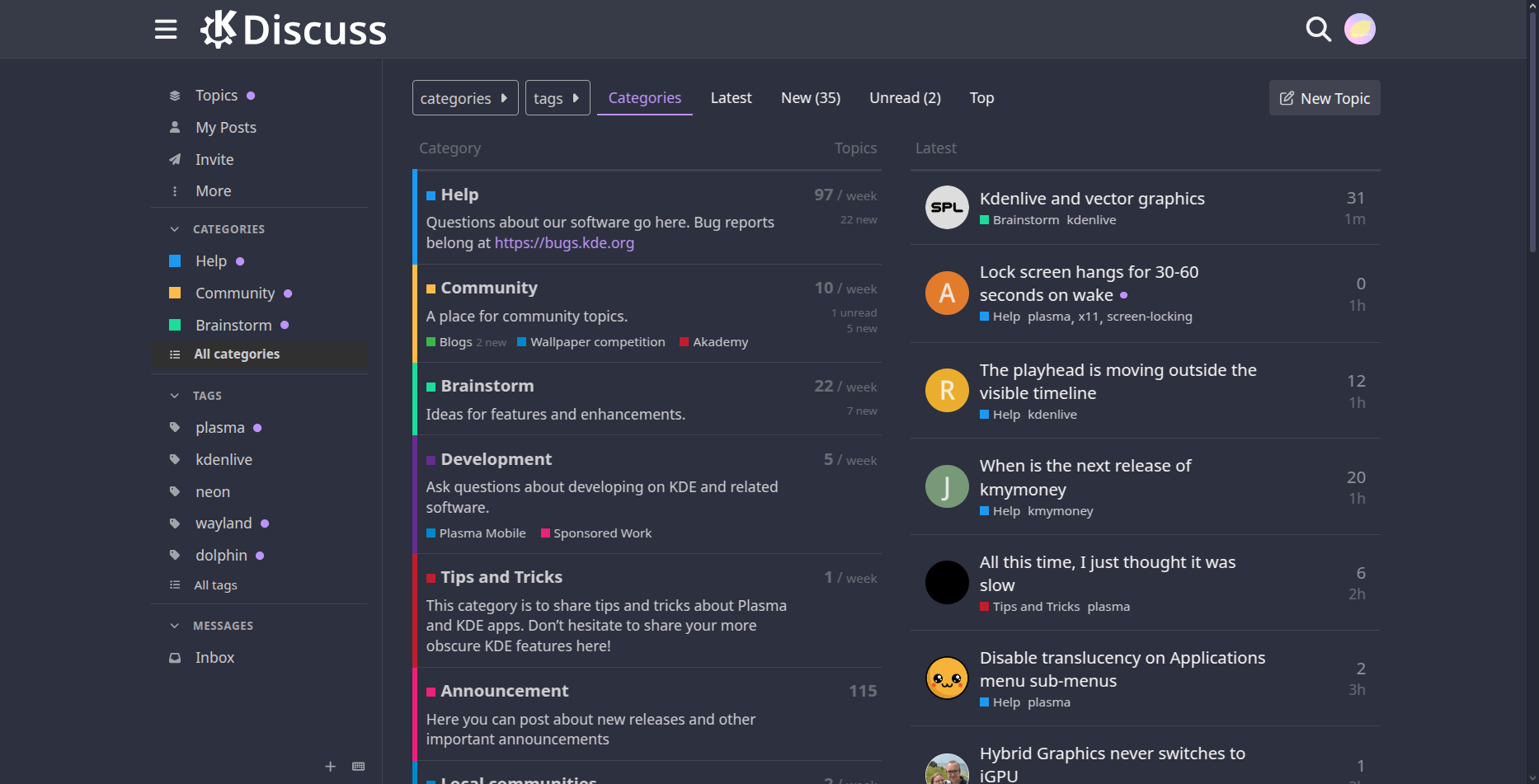 Top Page - KDE Discuss